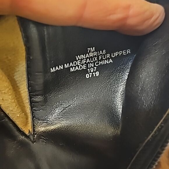 NINE WEST Arria Women's Leopard Fur Biker Boots size 7 - Picture 9 of 10